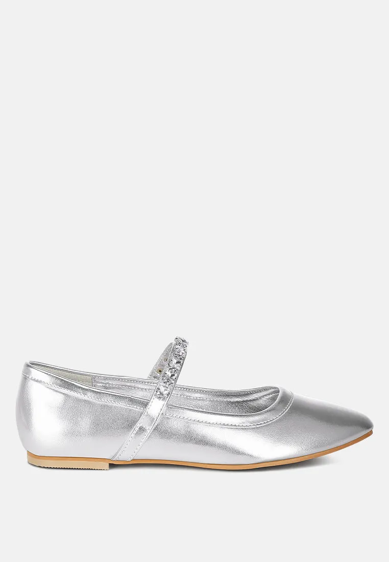 Metallic Mary Jane Ballerinas by RUW