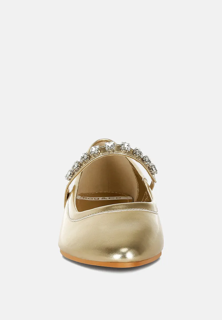 Metallic Mary Jane Ballerinas by RUW