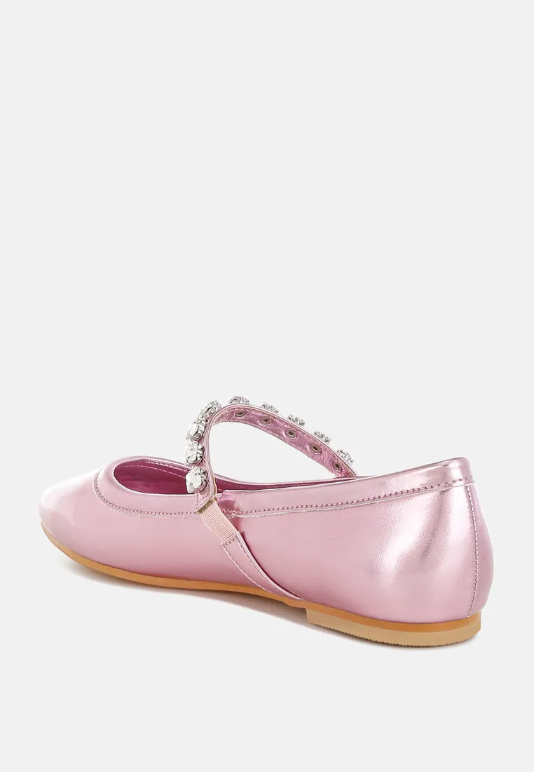 Metallic Mary Jane Ballerinas by RUW