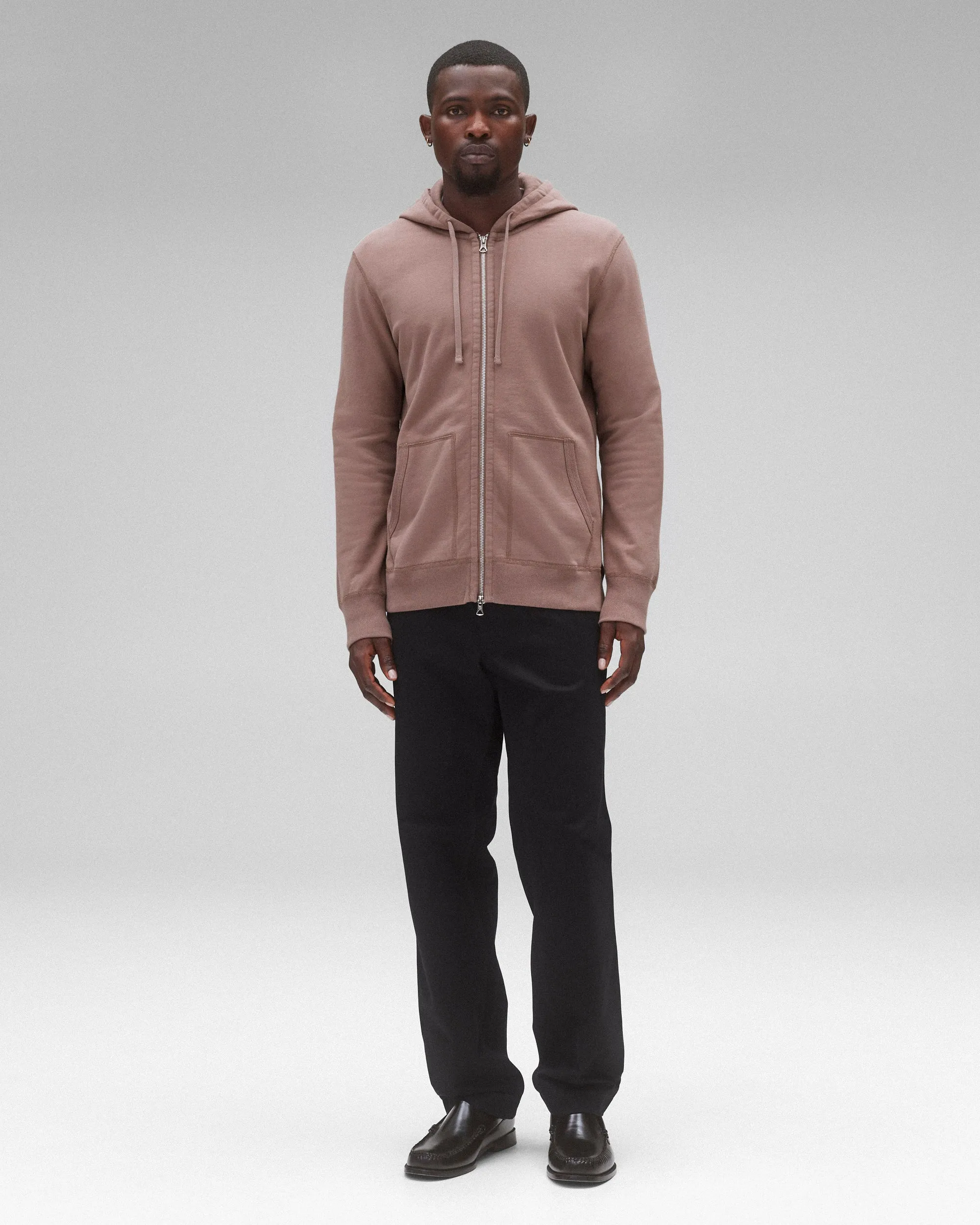 Midweight Terry Slim Zip Hoodie