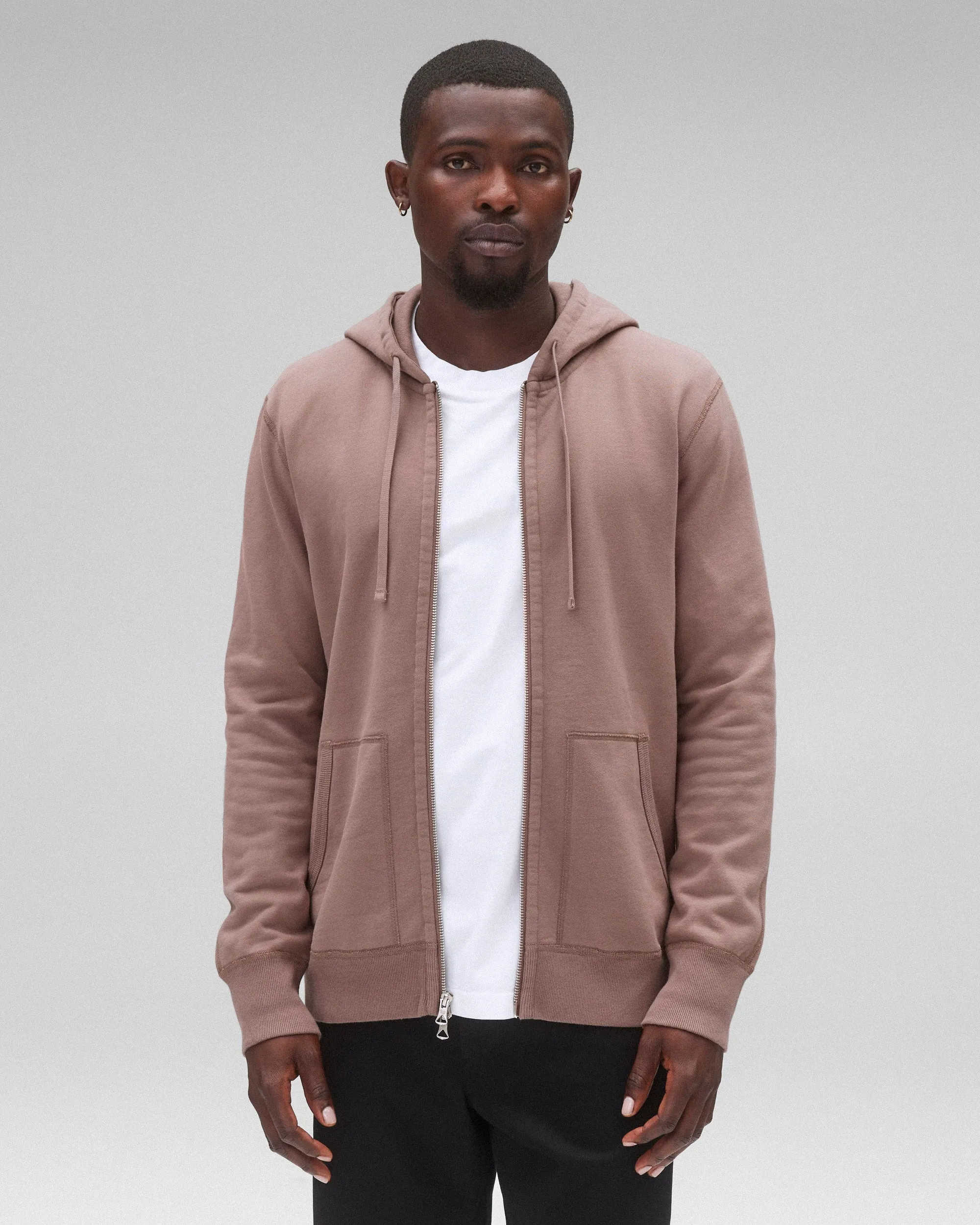 Midweight Terry Slim Zip Hoodie