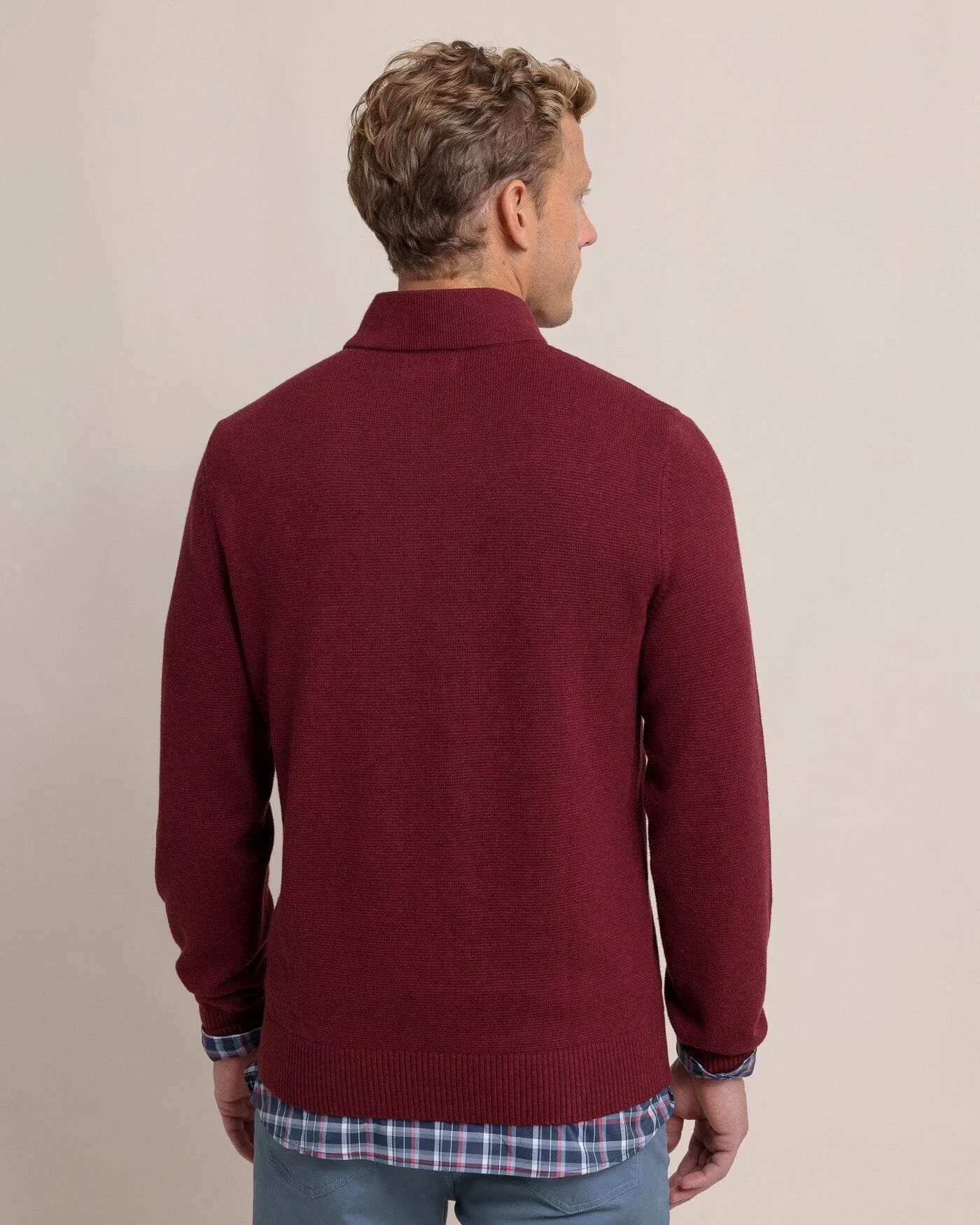 Oakatie Heather Quarter Zip Sweater