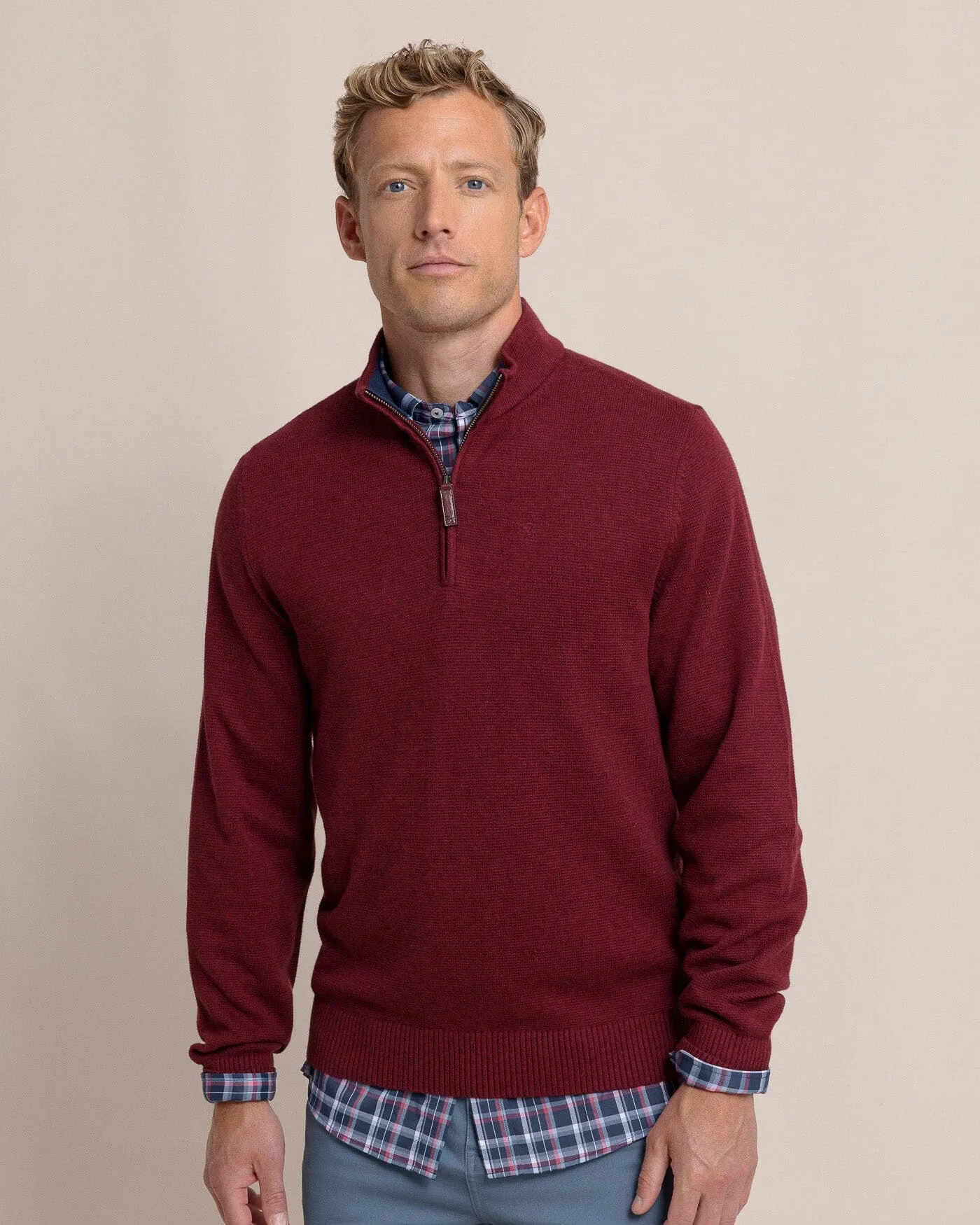 Oakatie Heather Quarter Zip Sweater