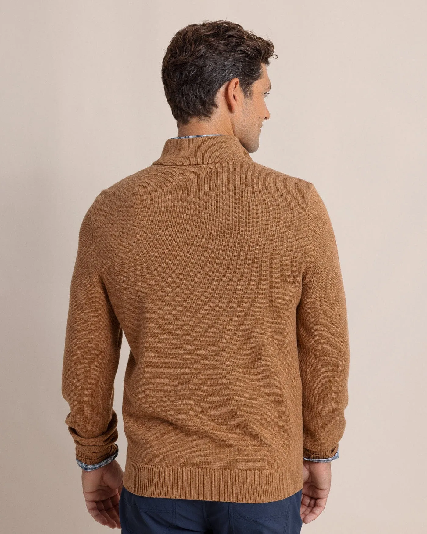 Oakatie Heather Quarter Zip Sweater