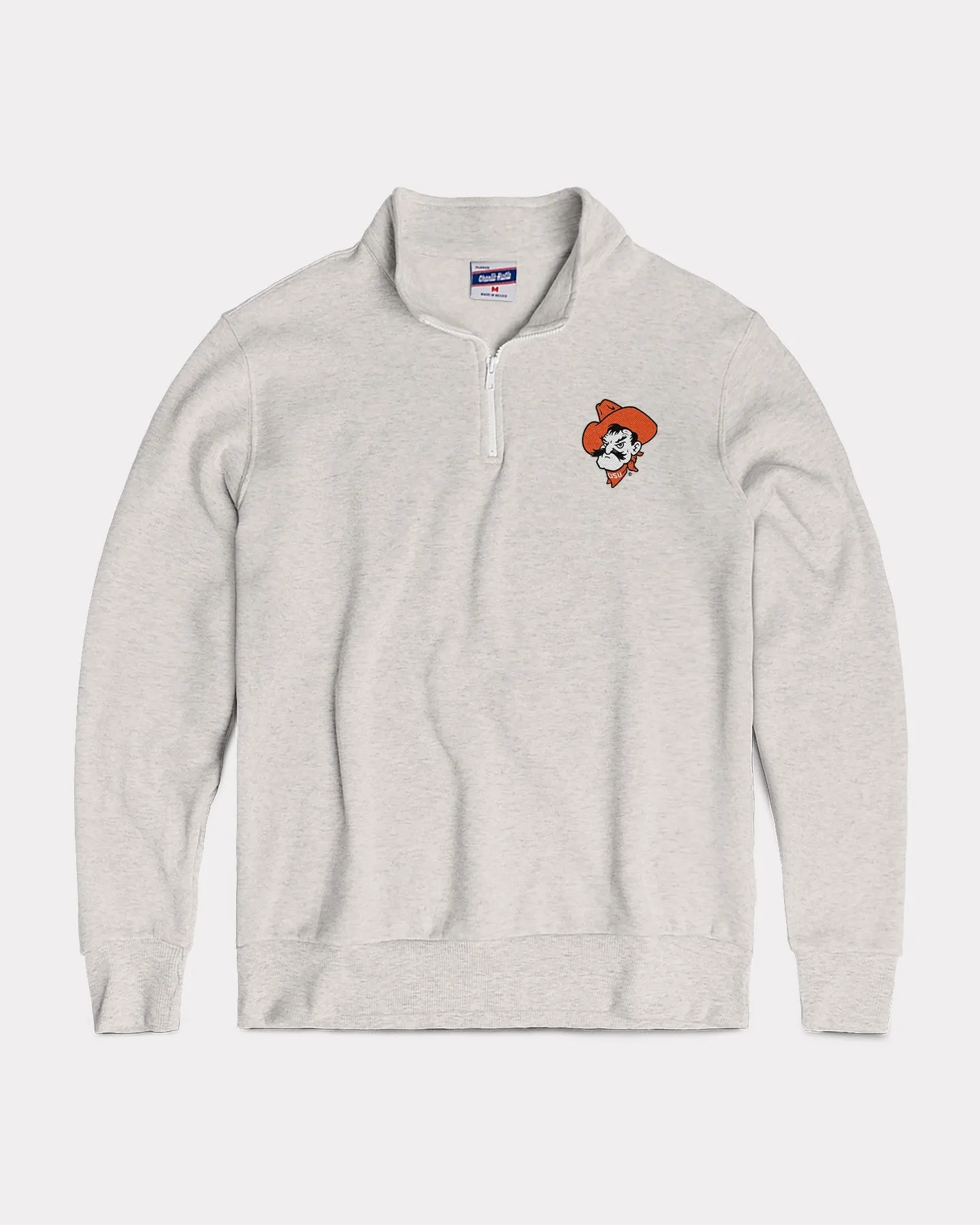 OSU Pistol Pete Ash Grey Quarter Zip