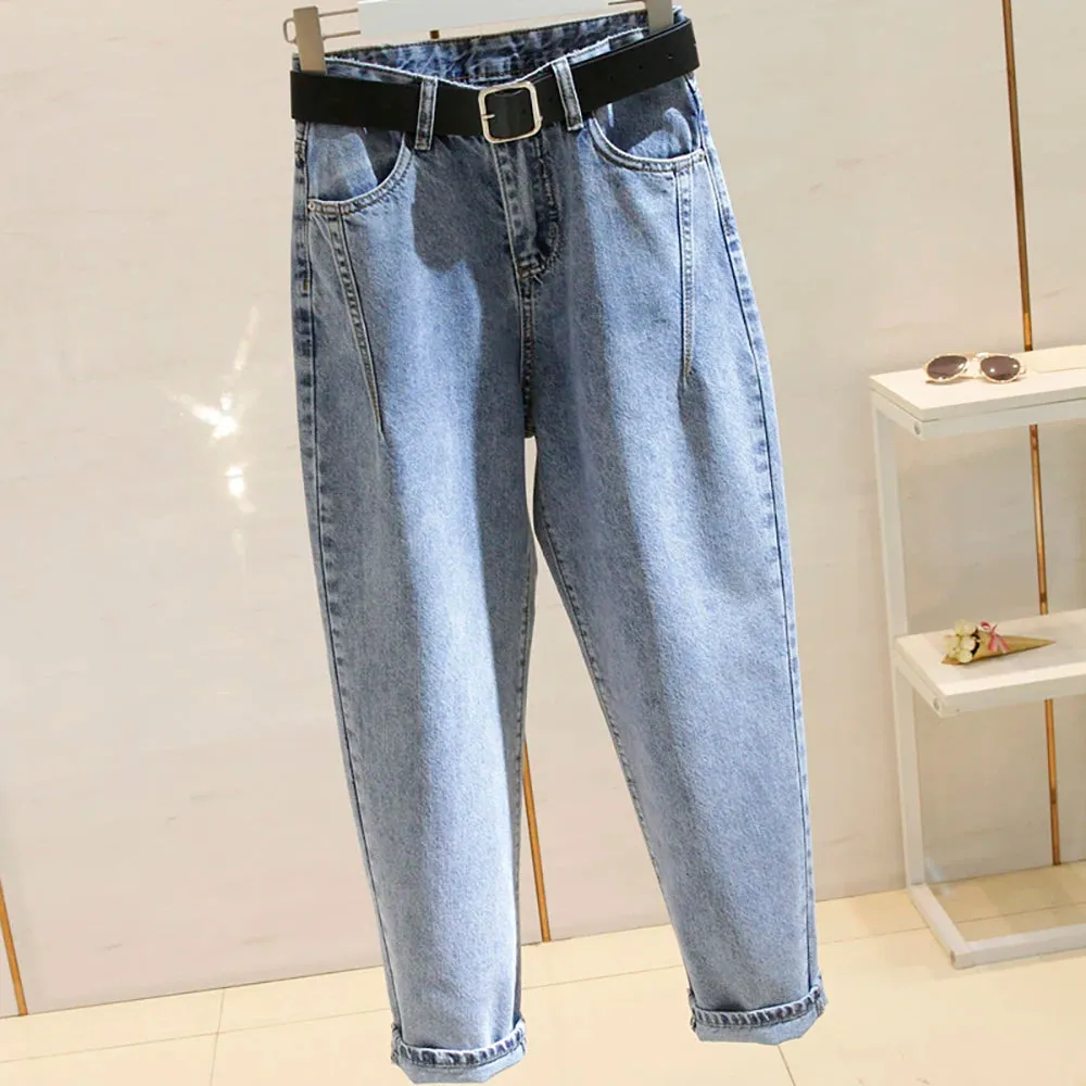 Oversize Women Baggy Jeans Casual Loose Ankle-Length Denim Pants BF Style Female Harem Trousers Size S-5XL Streetwear