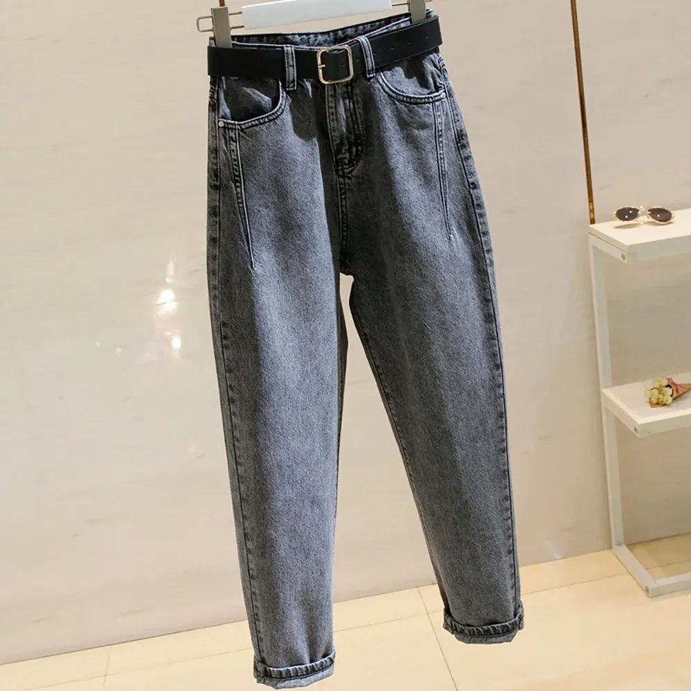 Oversize Women Baggy Jeans Casual Loose Ankle-Length Denim Pants BF Style Female Harem Trousers Size S-5XL Streetwear