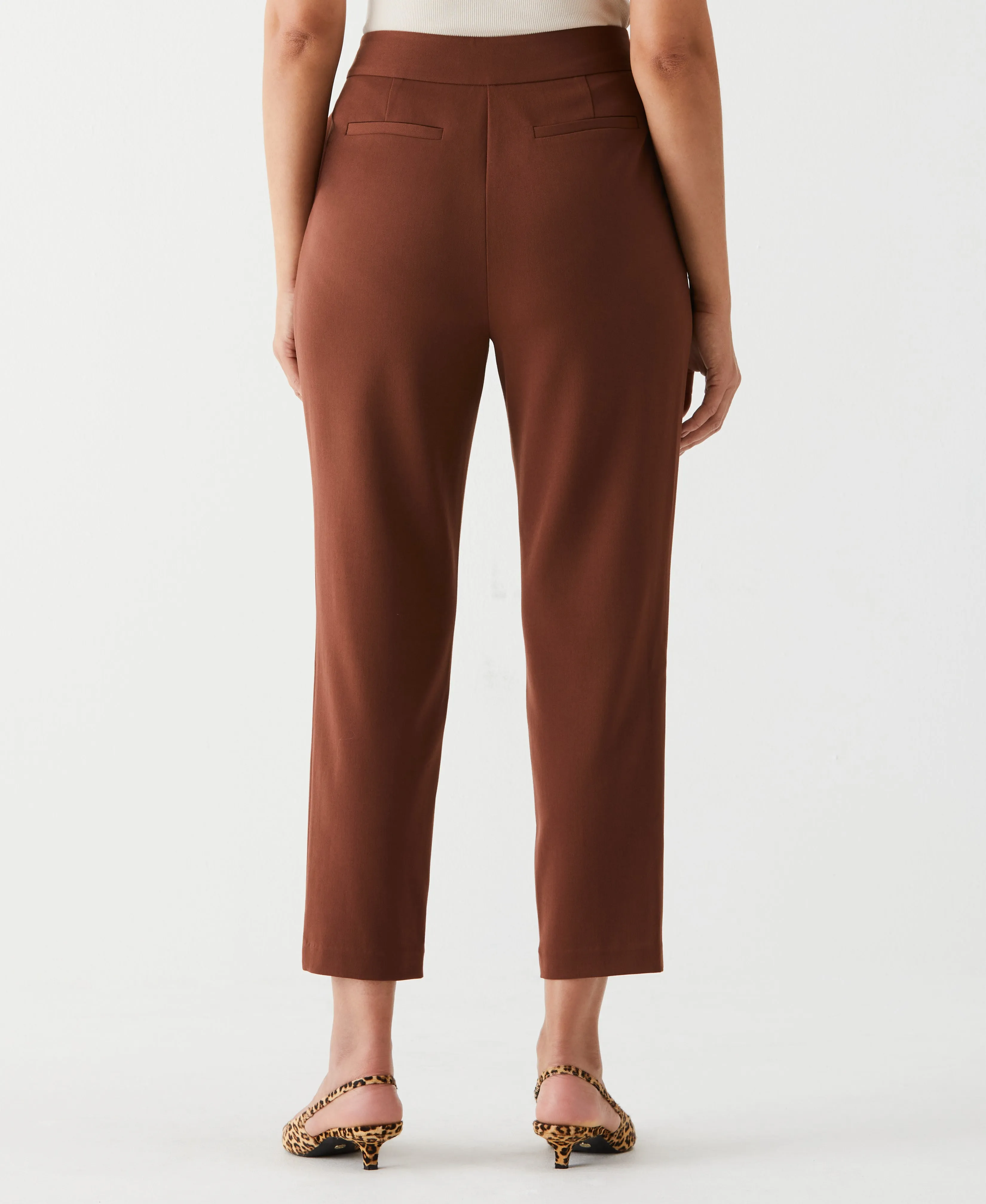 Pleated Pant with Self Fabric Belt