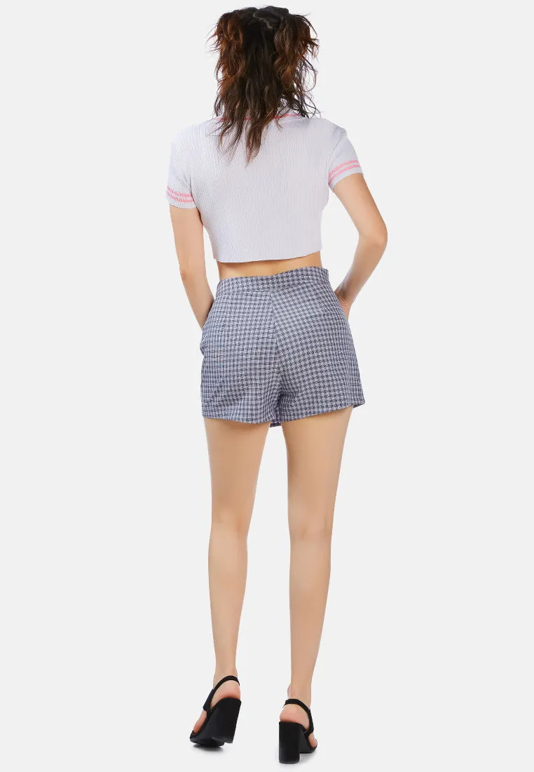 pocket of candies chequered skort