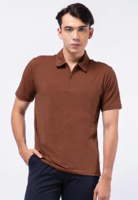 Polo Shirt with Zipper Details