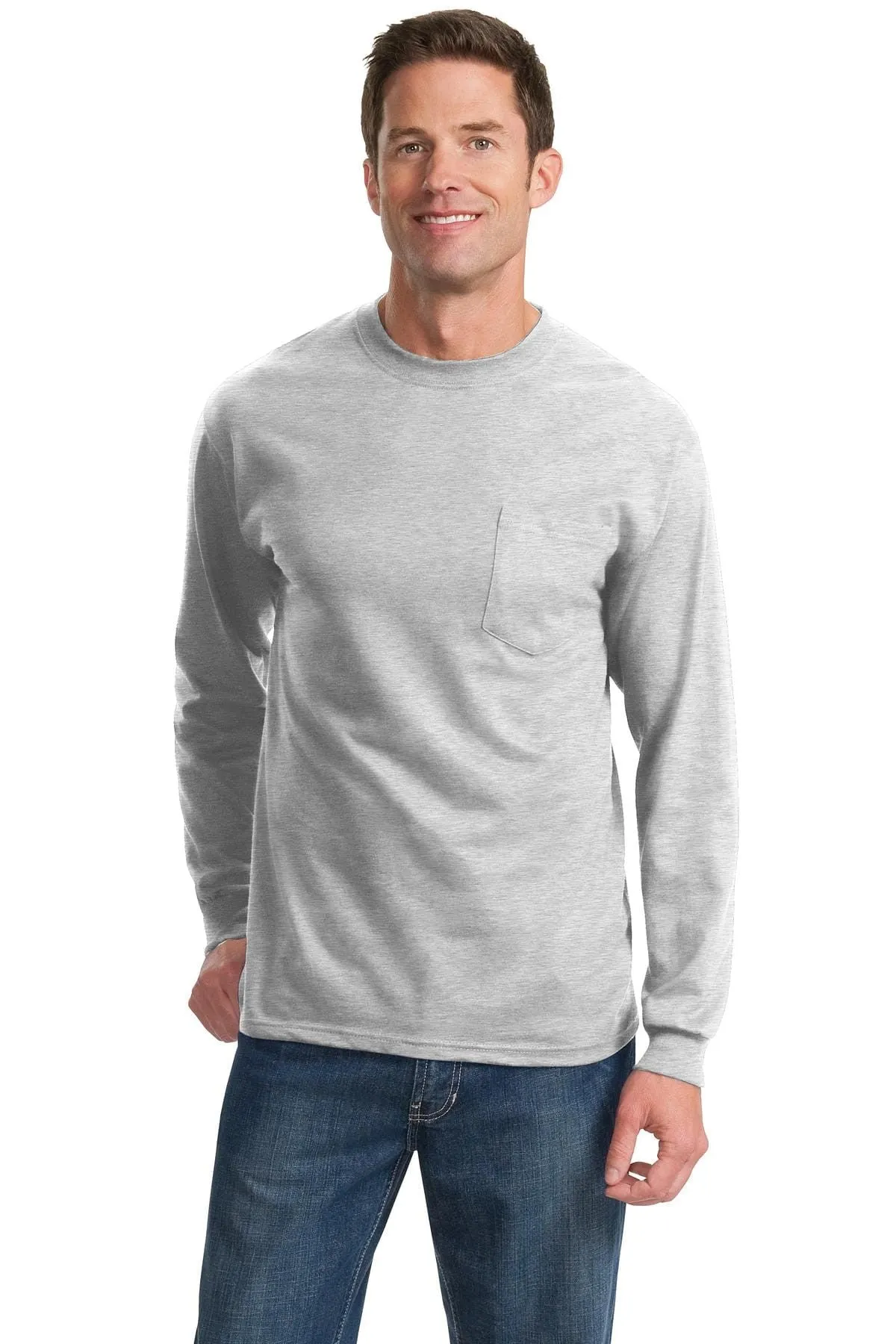 Port & Company Tall Long Sleeve Essential T-Shirt with Pocket