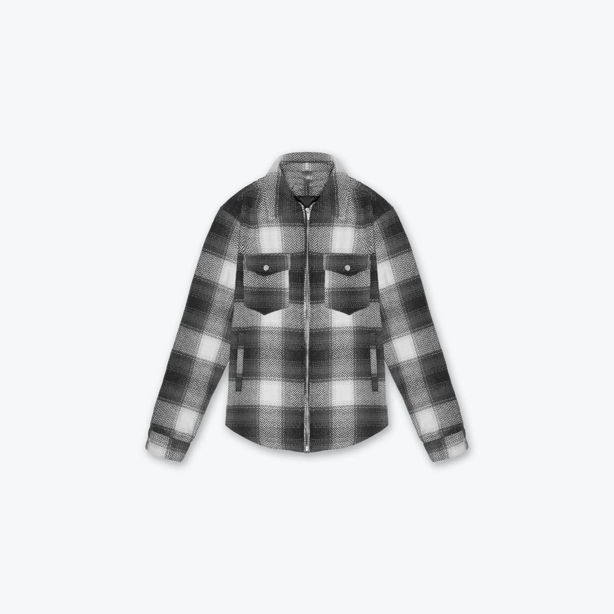 PREMIUM ZIPPER FLANNEL - BLACK