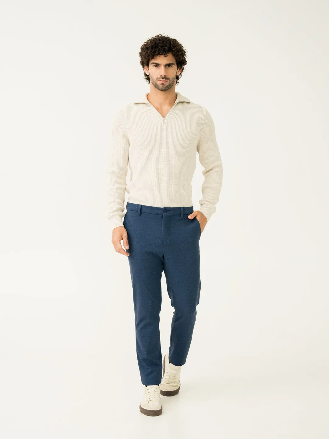 Prussian Blue Power Stretch Slim Fit Pants