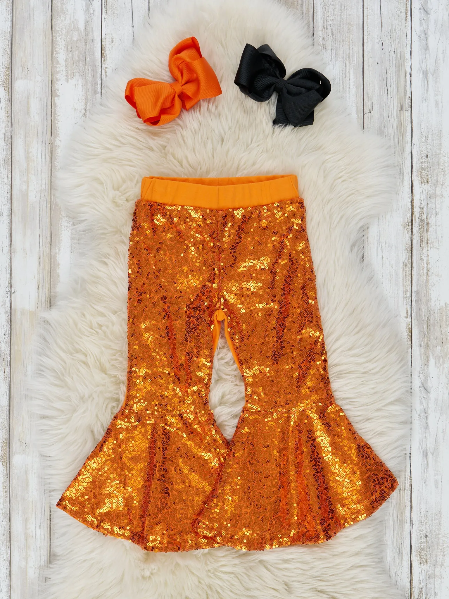 Pumpkin Sparkle Bell Bottom Outfit