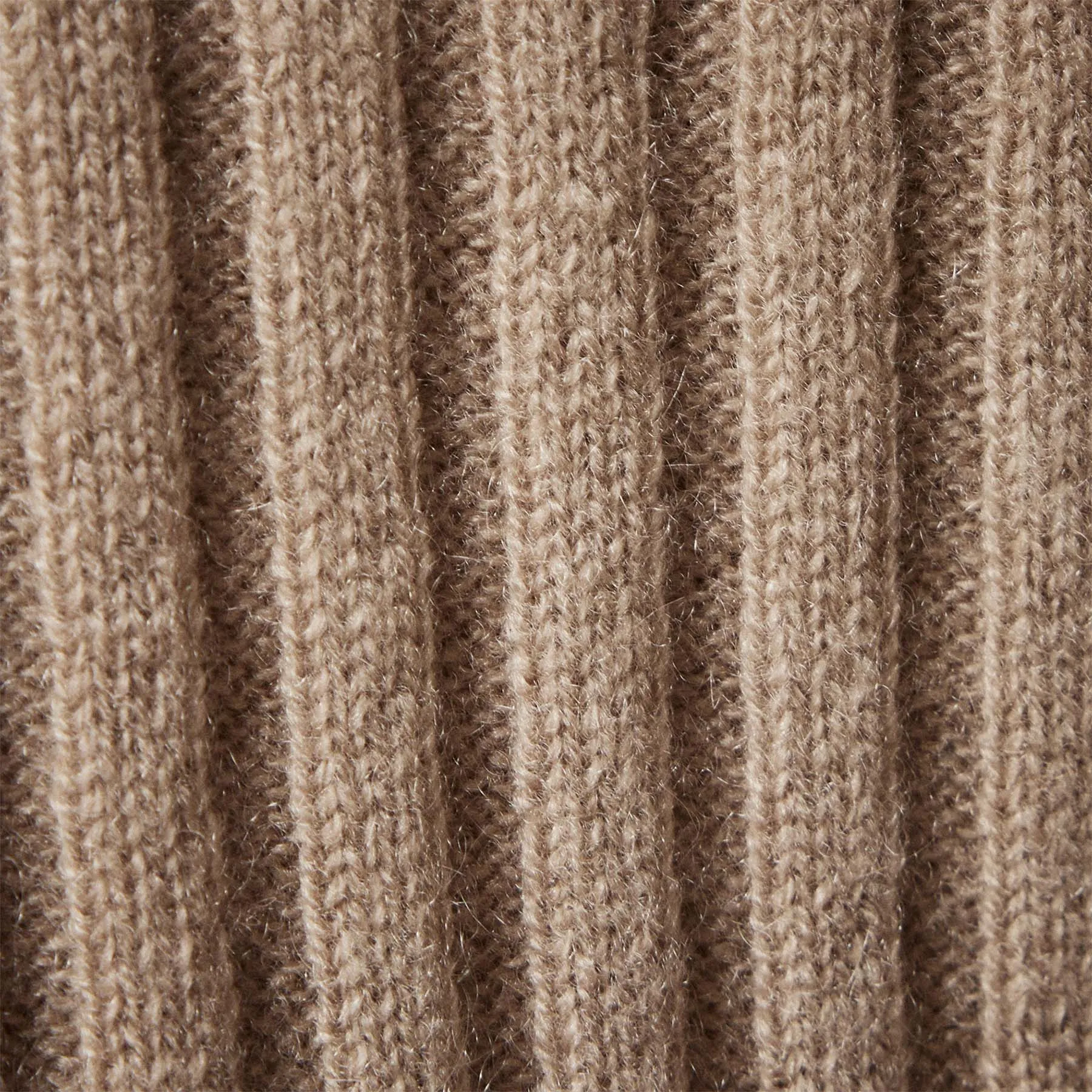 Ribbed Cashmere Pencil Skirt - Mocha