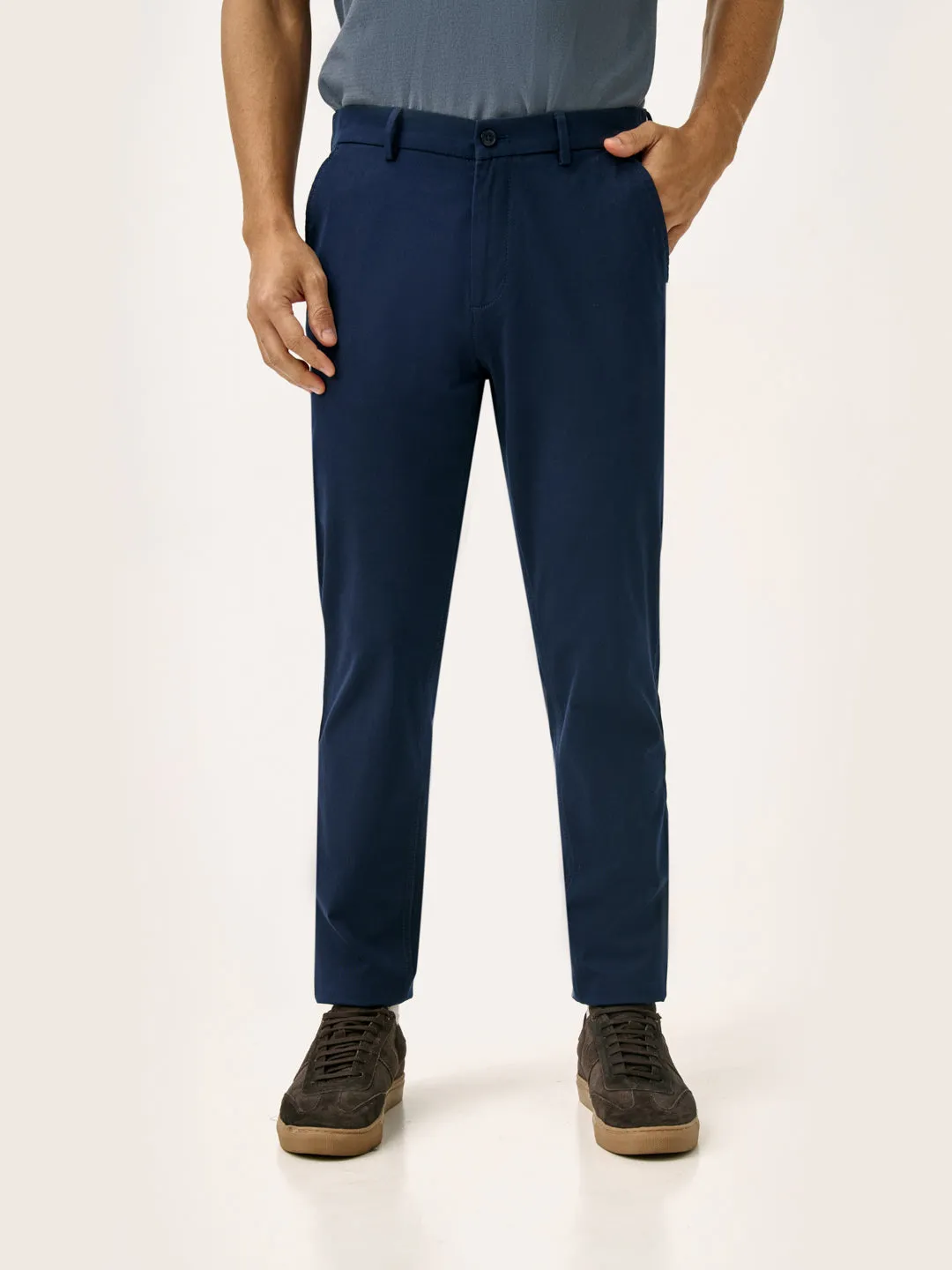 Rink Blue Slim Fit Stretch Chino Pants