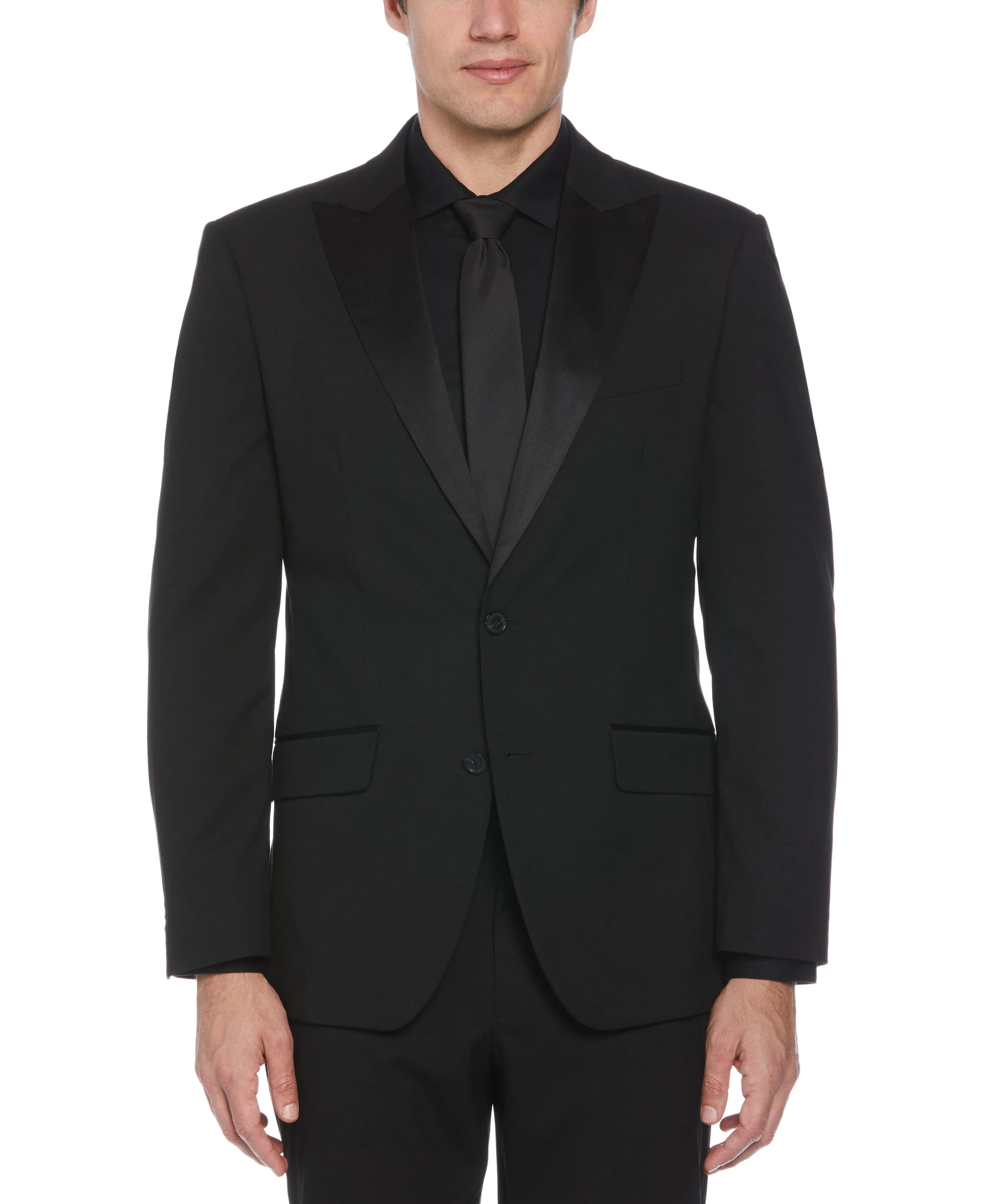 Satin Piecing Tuxedo Jacket