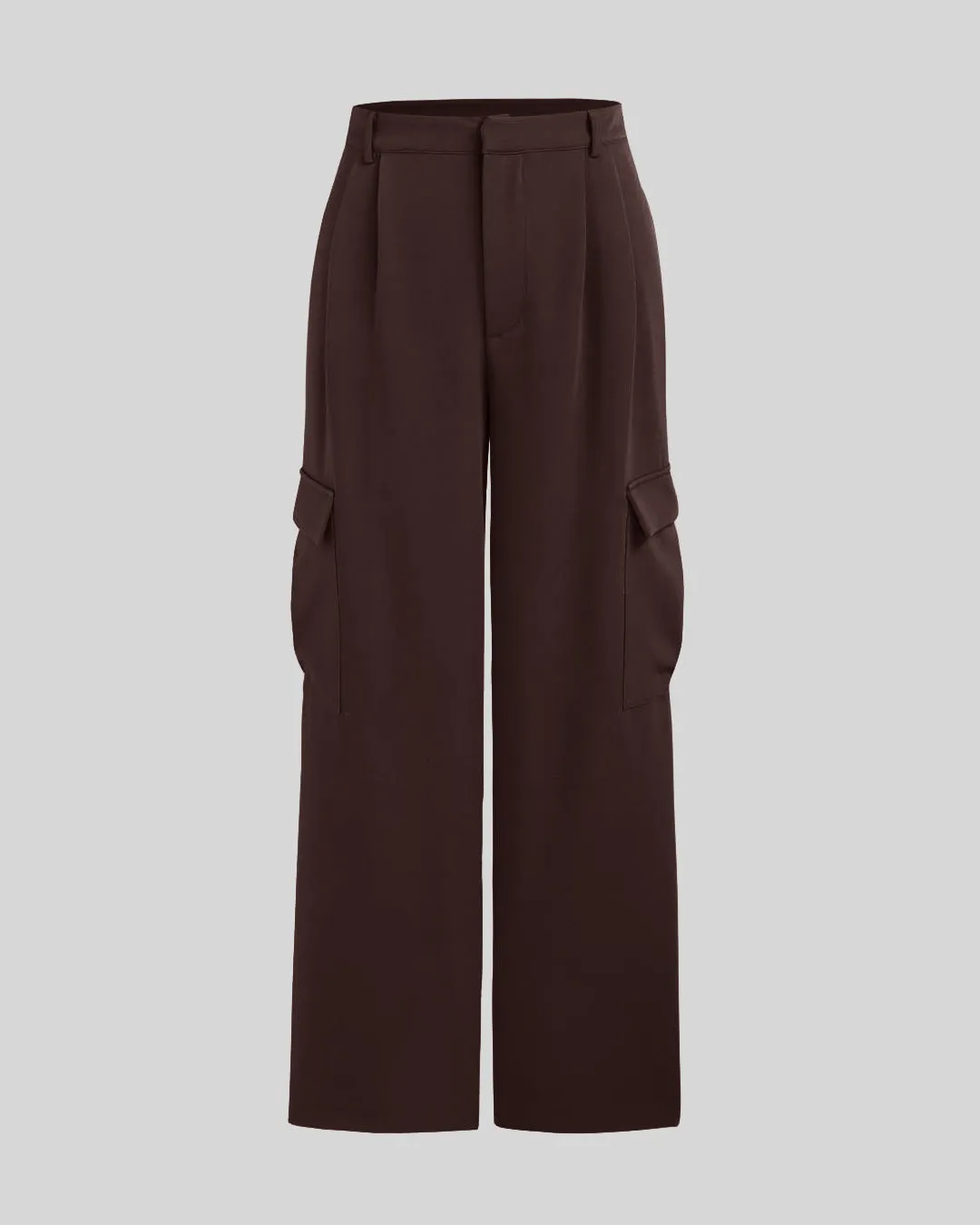 Set of Two: Corset Top With Multi-Pocket Trouser In Brown