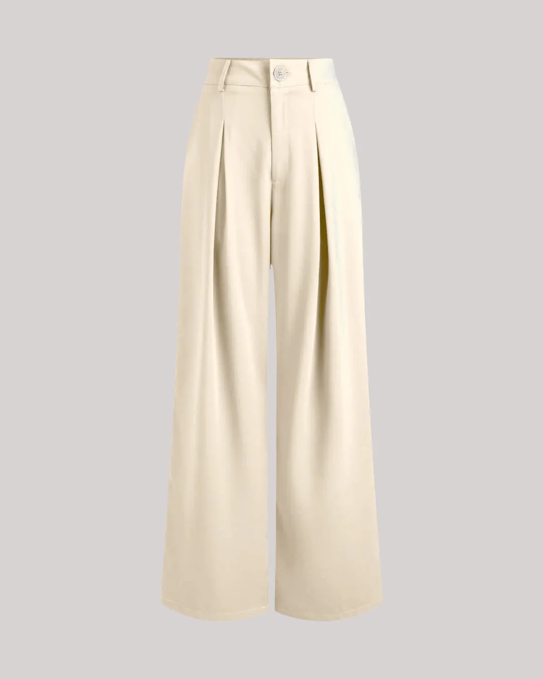 Set Of Two Cropped Top With Korean Style Baggy Trouser In Offwhite