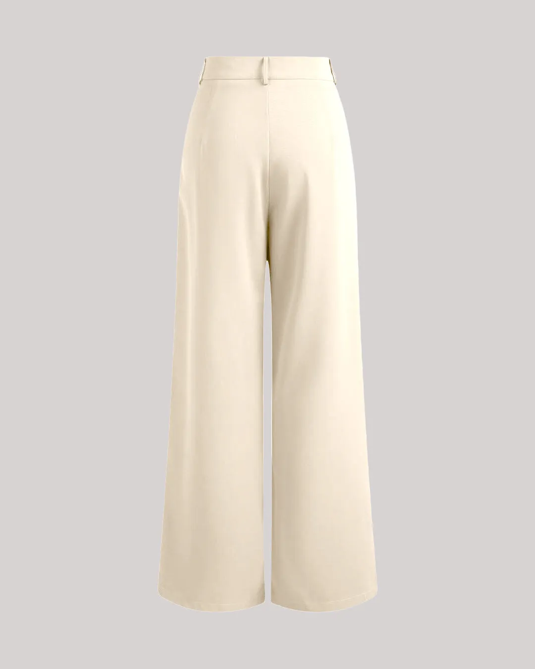 Set Of Two Cropped Top With Korean Style Baggy Trouser In Offwhite