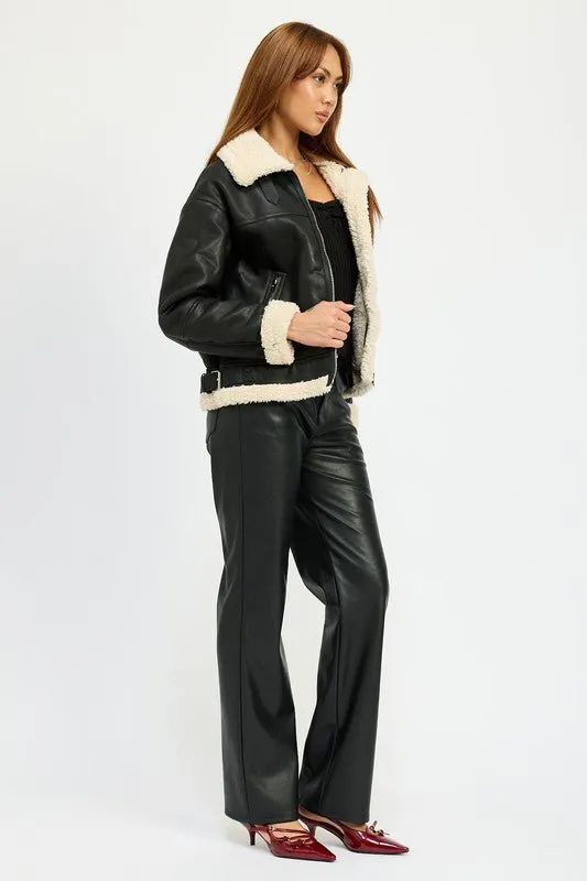 Shearling Moto Jacket