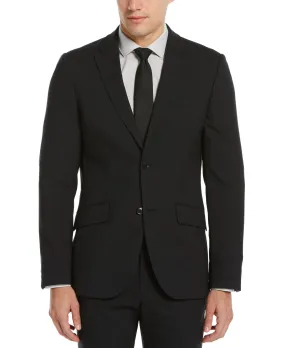 Slim Fit Charcoal Stretch Wool Blend Suit Jacket