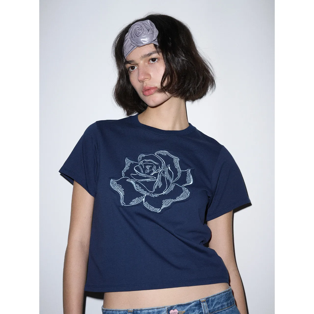 SLIM TSHIRT ROSE PATCH