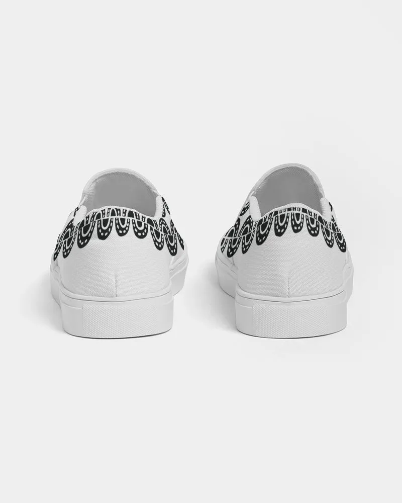 SMF Lace Edge Feminine Slip-On Canvas Shoe