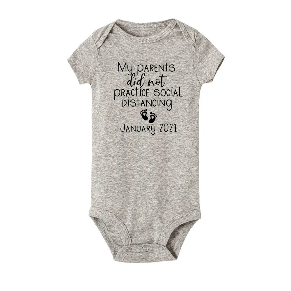 Social Distancing Baby Bodysuit