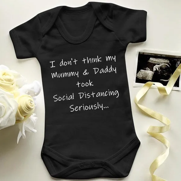 Social Distancing Baby Bodysuit