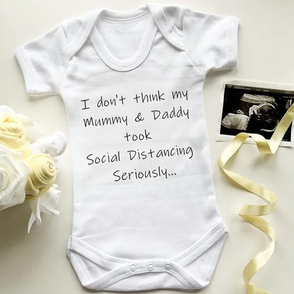 Social Distancing Baby Bodysuit