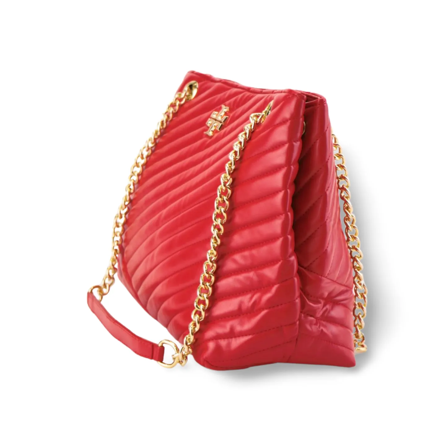 Stylish Women's Quilted Tote Bag with Gold Chain