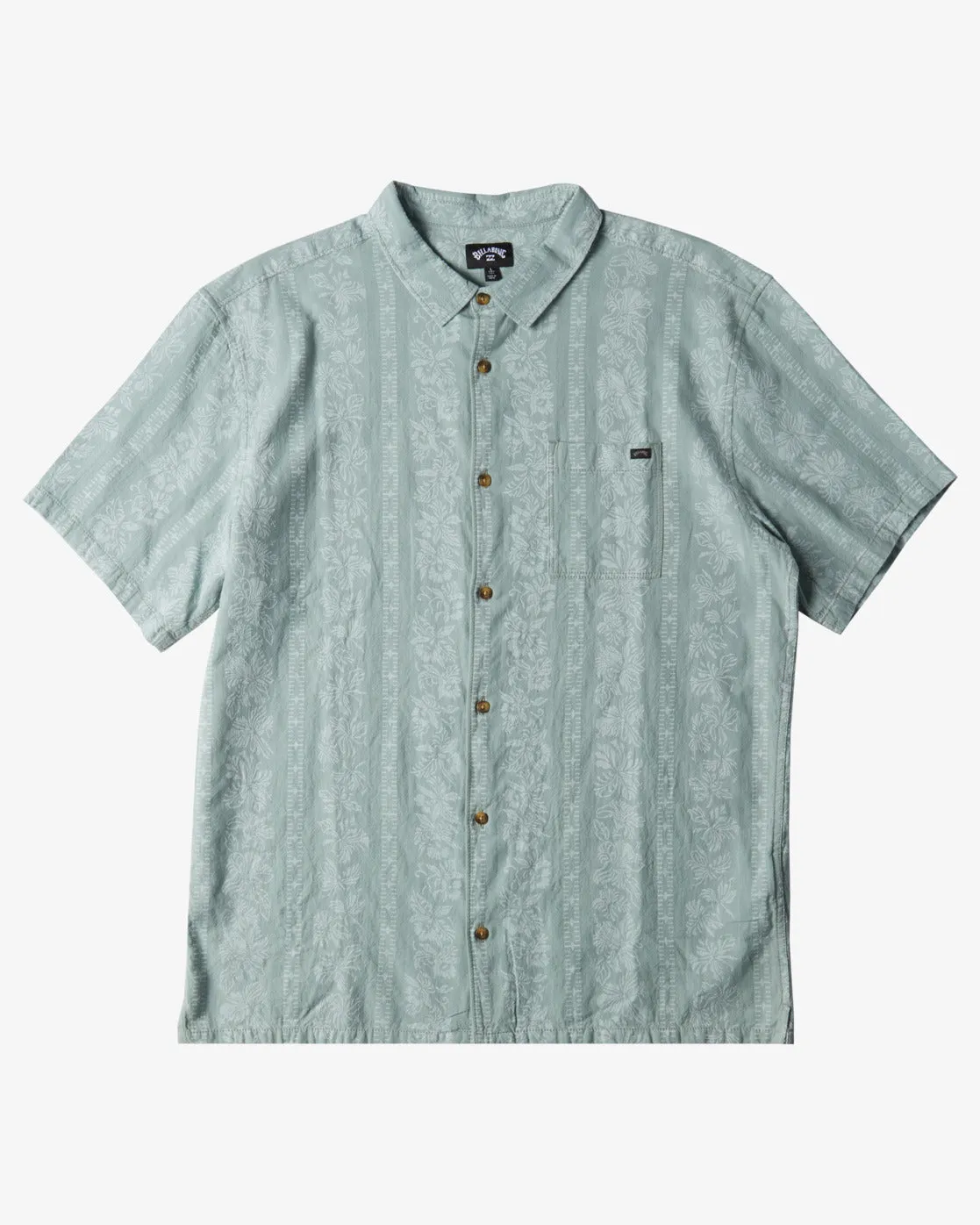 Sundays Jacquard Short Sleeve Shirt - Blue Suede