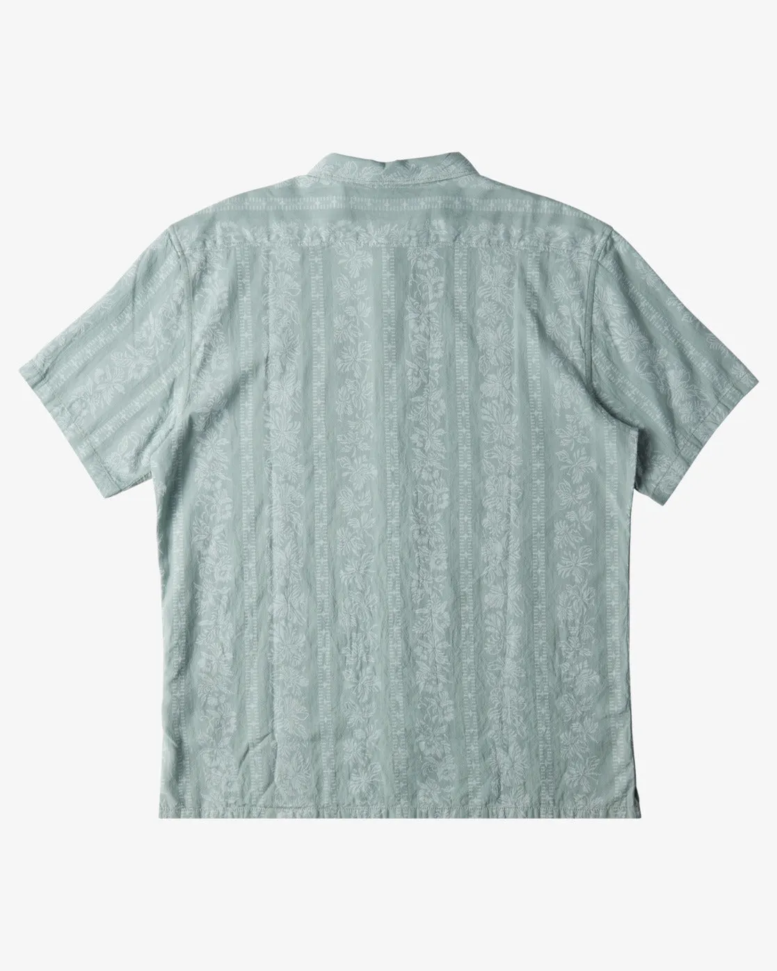 Sundays Jacquard Short Sleeve Shirt - Blue Suede