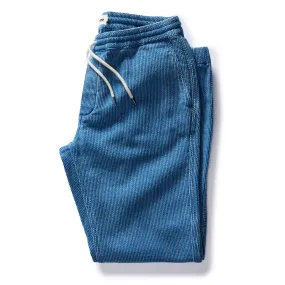 The Apres Pant in Washed Indigo Sashiko