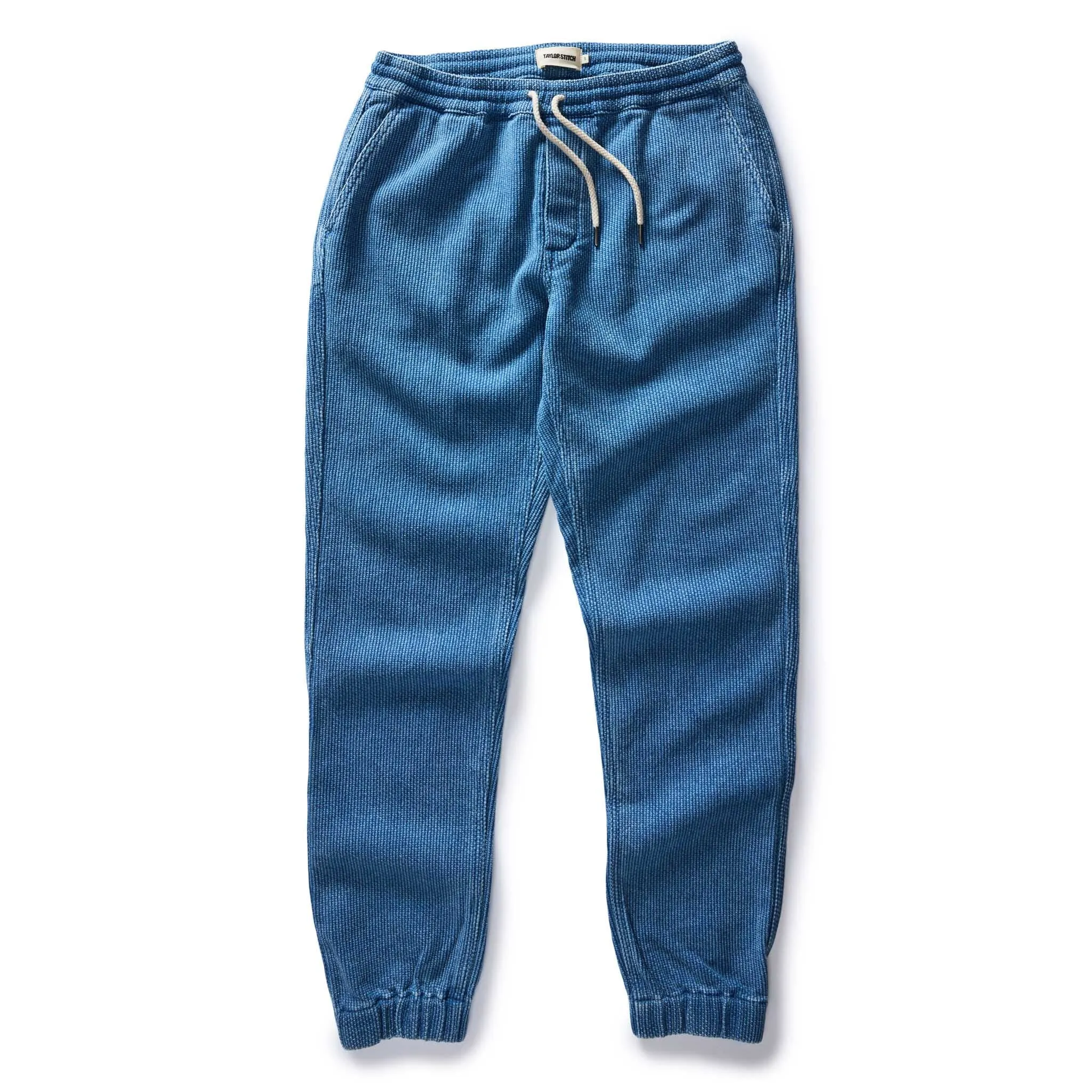 The Apres Pant in Washed Indigo Sashiko