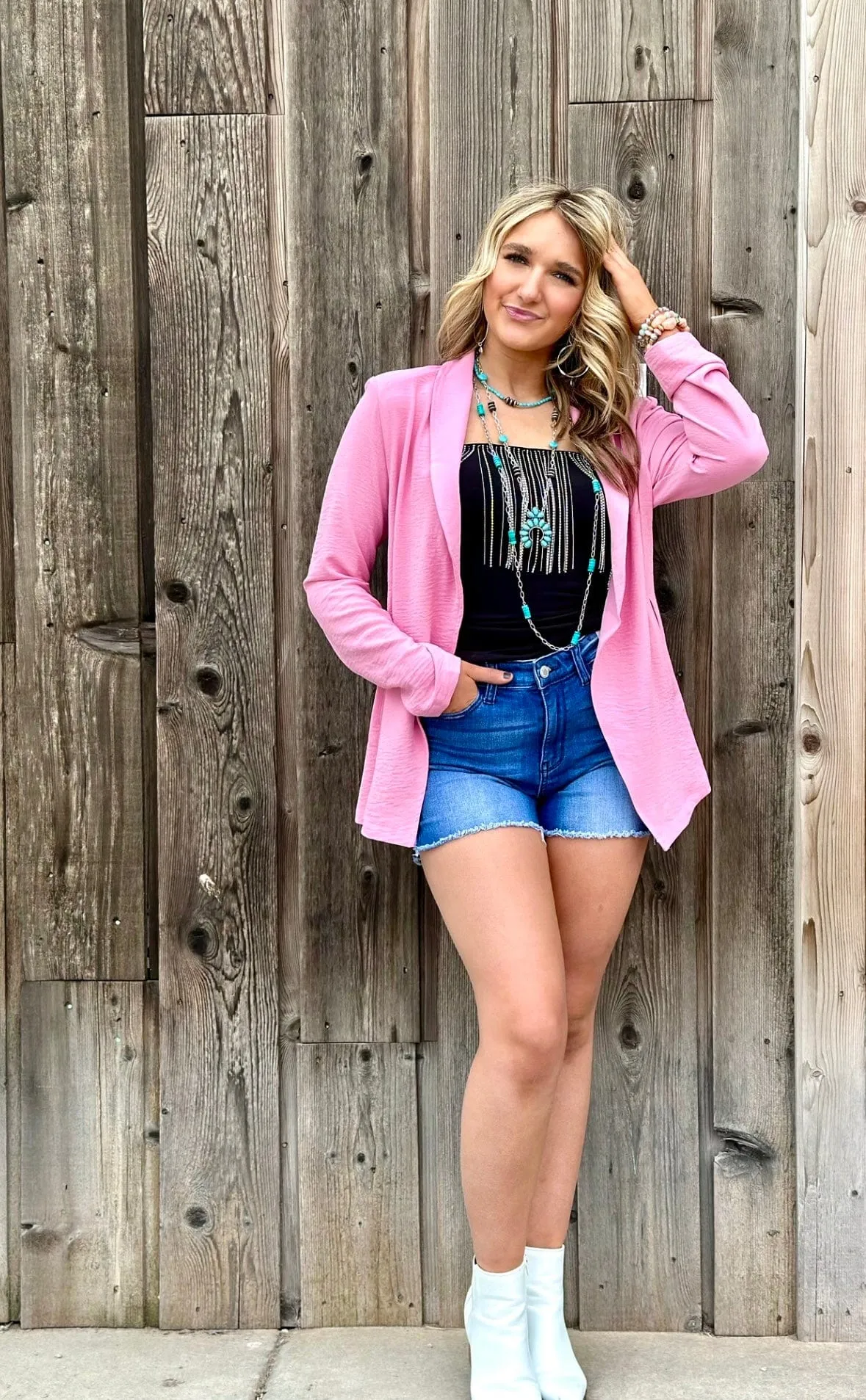 The Spring South of Pink Blazer