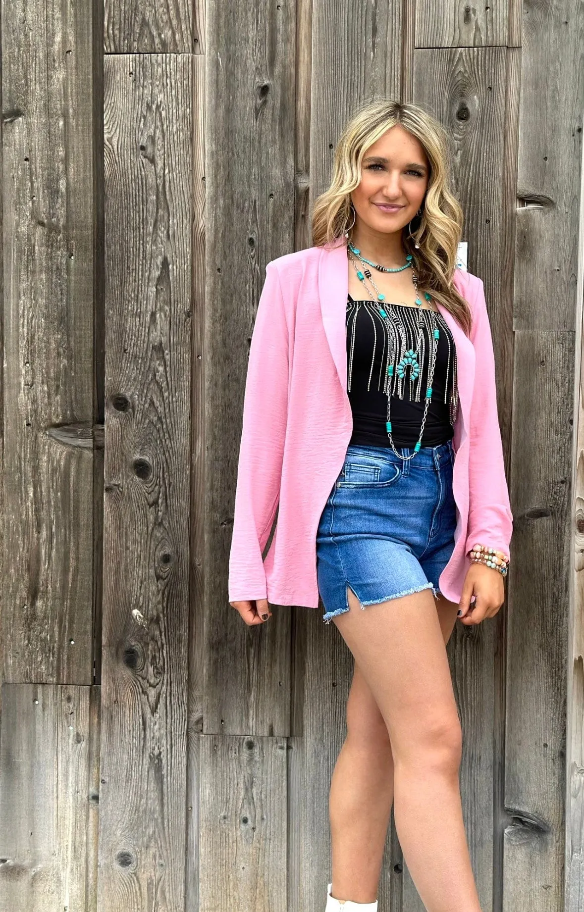 The Spring South of Pink Blazer