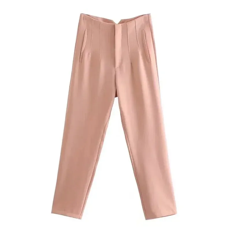 TRAF High Waist Pencil Trousers