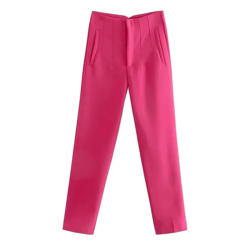 TRAF High Waist Pencil Trousers