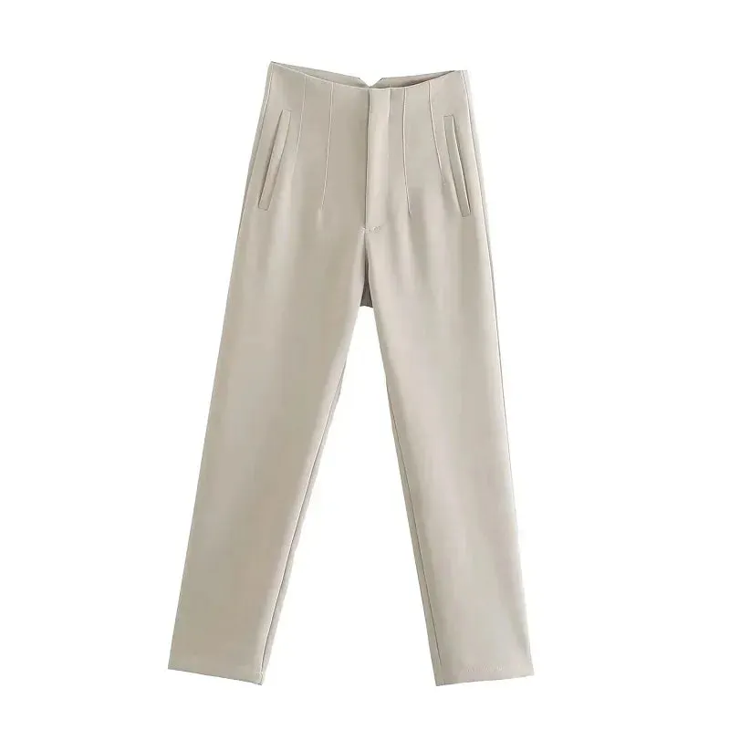 TRAF High Waist Pencil Trousers