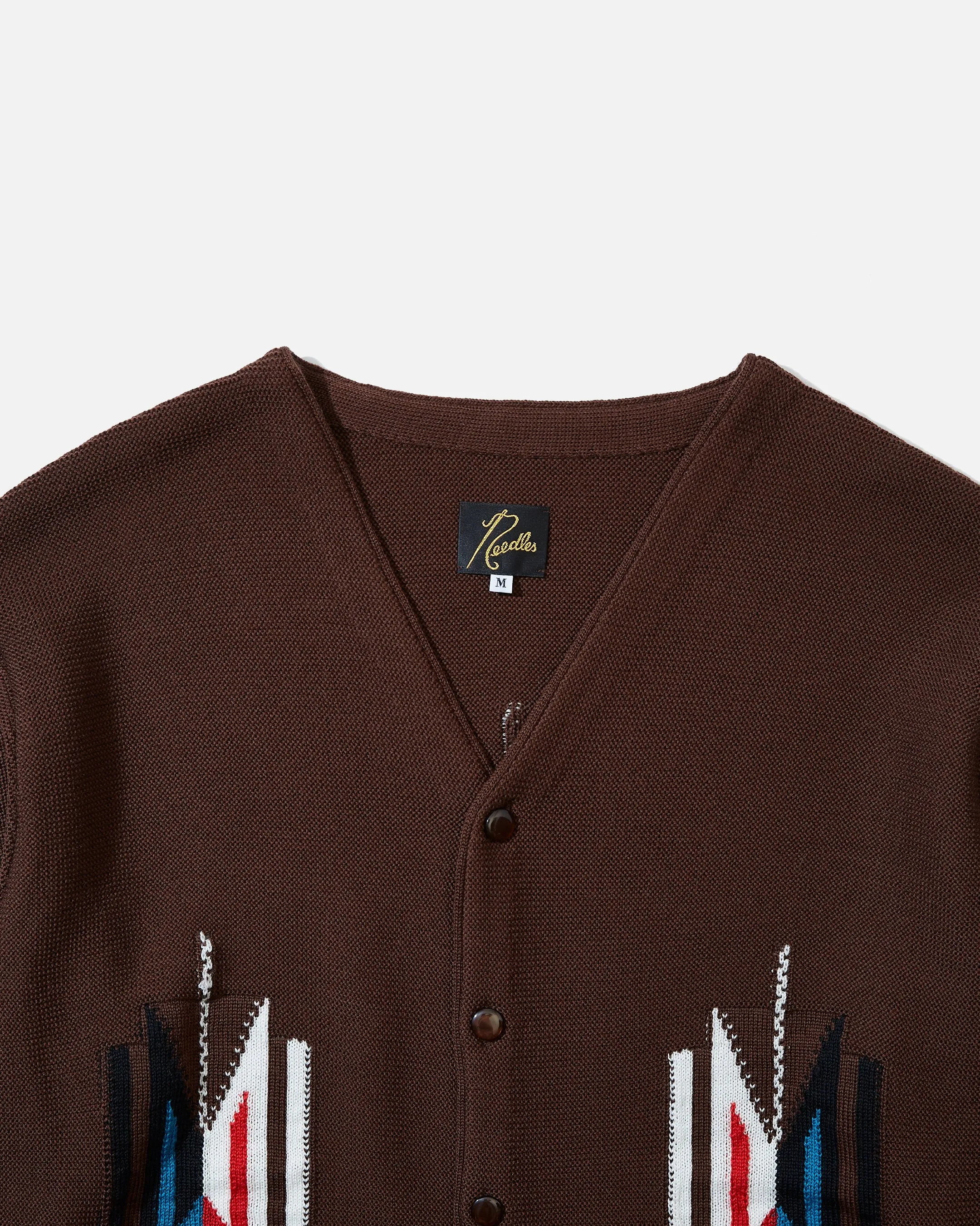 V Neck Cardigan - Chimayo - Brown