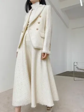 White Tweed Skirt Suit