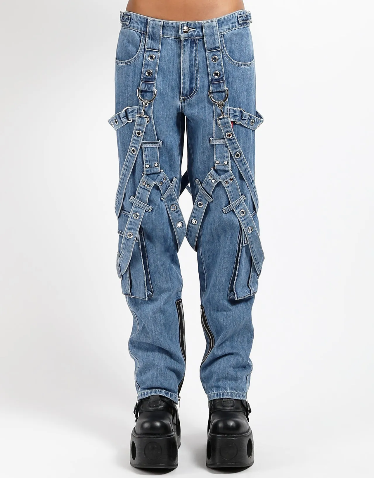 Y-HARNESS PANT LIGHT INDIGO DENIM