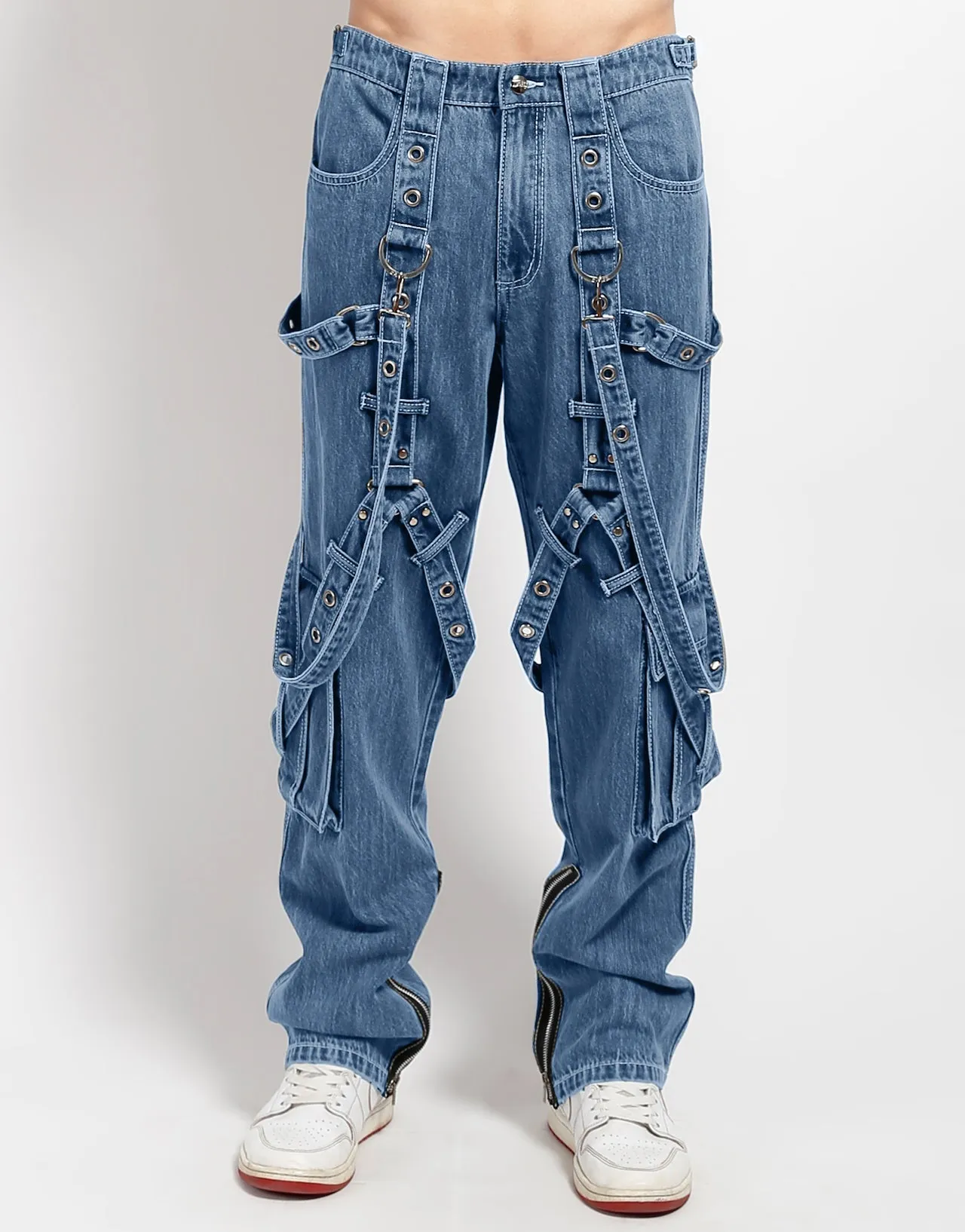 Y-HARNESS PANT LIGHT INDIGO DENIM